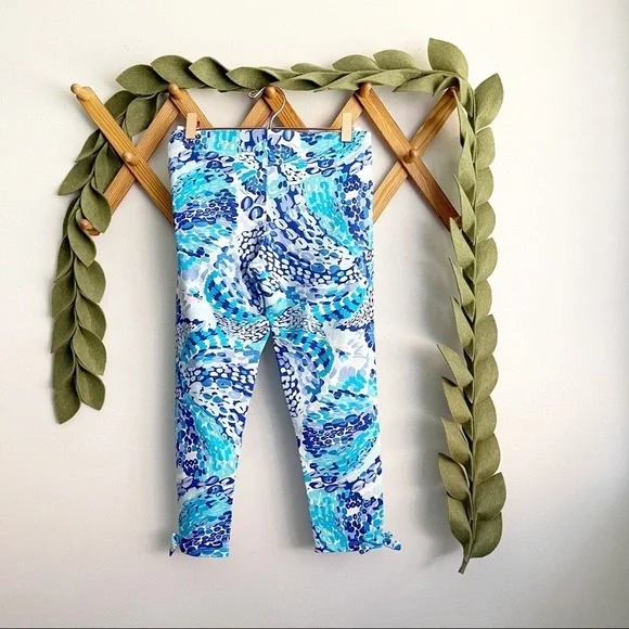 Lilly Pulitzer Peacock Print Bow Leggings